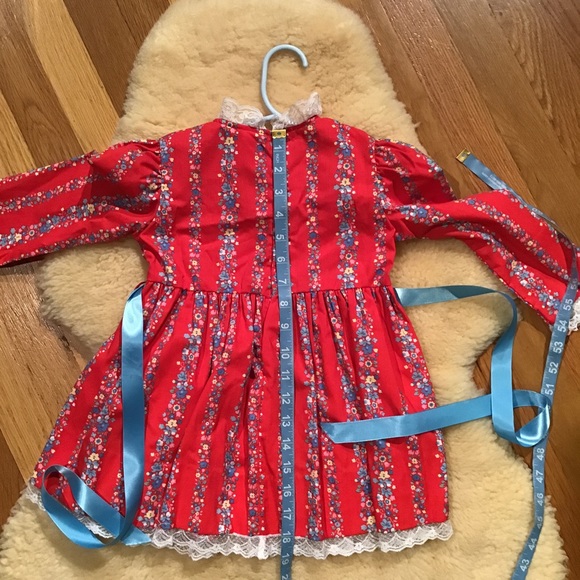 Vintage Nana’s Pet red floral dress - Picture 12 of 13